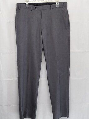 Banana Republic Mens Dress Pants 36 X 30 Straight Leg Trouser Gray Preppy